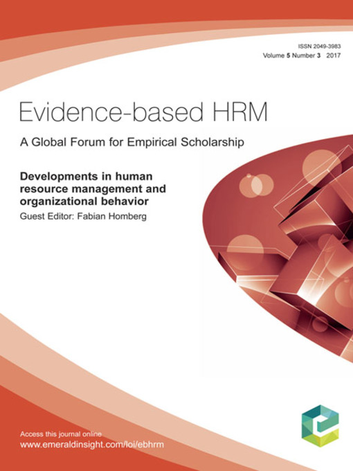 Upplýsingar um Evidence-based HRM: a Global Forum for Empirical Scholarship, Volume 5, Number 3 eftir Thomas Lange - Biðlisti